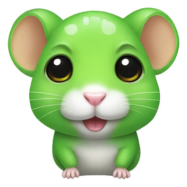green alien hamster sticker