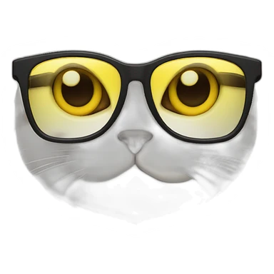 cat with yellow glasses sticker