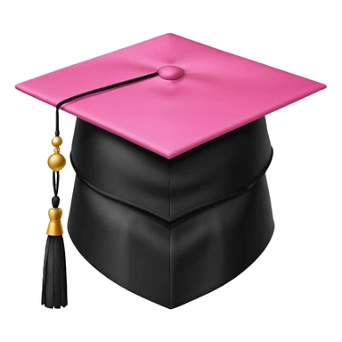 pink graduation hat sticker