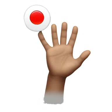 hand held out in front of a person to say "stop" sticker