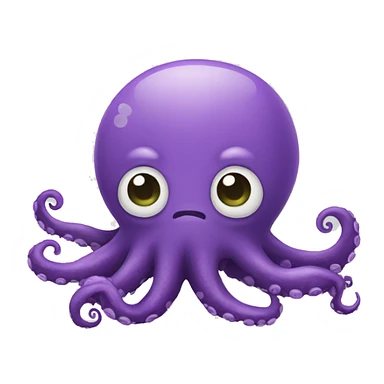 Sad octopus sticker