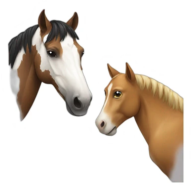 horse and cat sticker