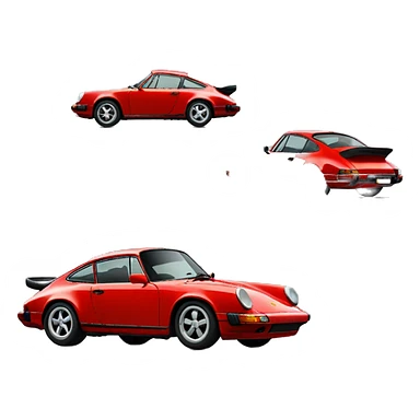Red Porsche 911  sticker