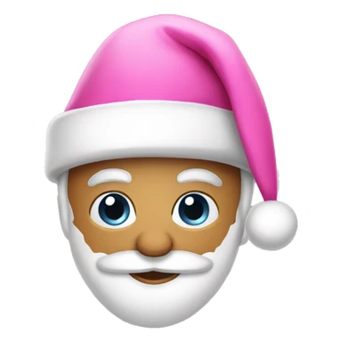 Pink Santa hat sticker