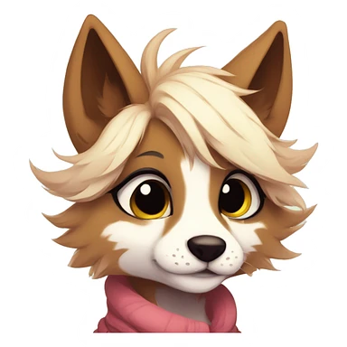Shy kawaii cute anthro furry by Falvie, LiLaiRa, griffsnuff, AngieWolf sticker