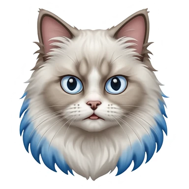 angry Ragdoll cat sticker