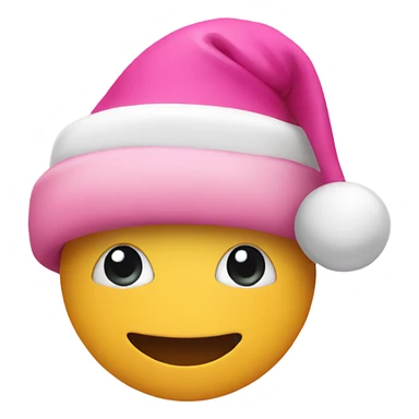 Pink Christmas hat  sticker