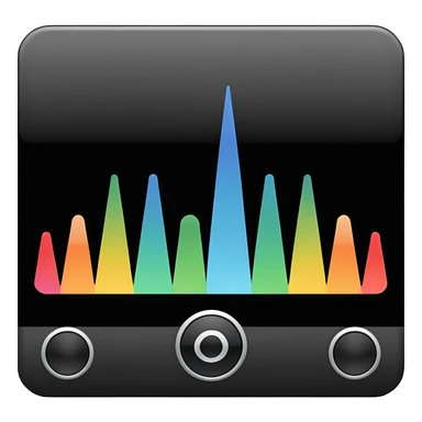 full black audio spectrum, the spectrum is white sticker