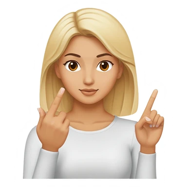 blonde baddie flipping off sticker