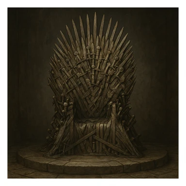 The iron throne, style 1 sticker