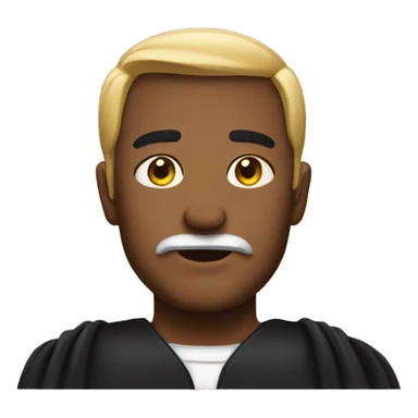 Judgemental face emoji sticker