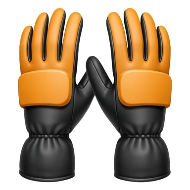 protection gloves black and metal 5 fingers sticker