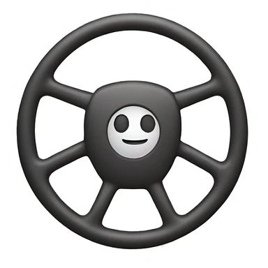 Happy emoji with car steering wheel sticker