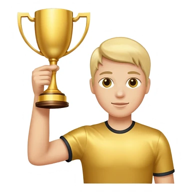  raising trophy sticker