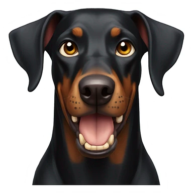 Doberman scary sticker