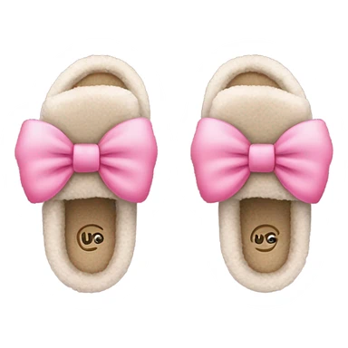 Ugg slippers with pink bows sticker