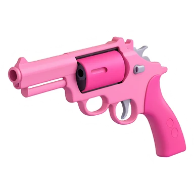 Pink heart gun sticker