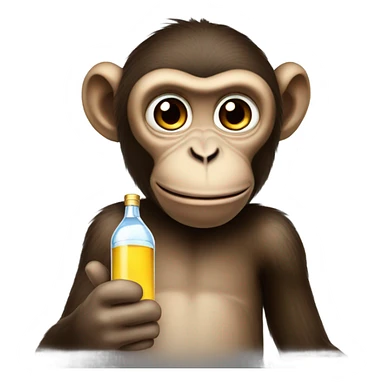 Monkey drink vodka sticker