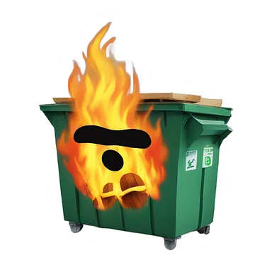 Dumpster on fire sticker