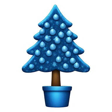 Blue Christmas tree sticker