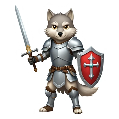 Wolf crusader  sticker