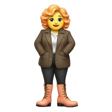 Fat peach with boots sticker