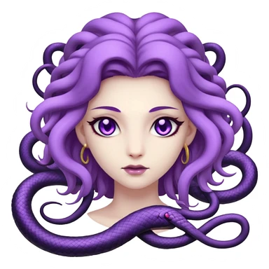 Neko Medusa with violet eyes  sticker