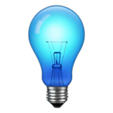 blue light bulb sticker