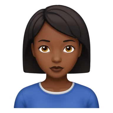 visage femme noire cheveux court sticker