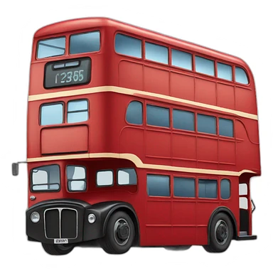 Red Double decker bus sticker