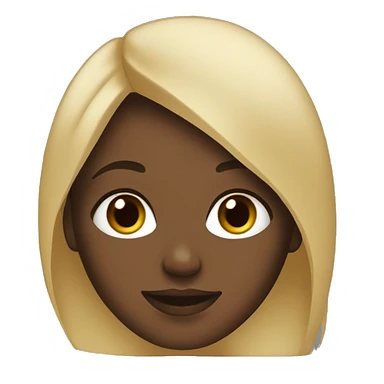 black girl with blonde hair and brown eyes  sticker