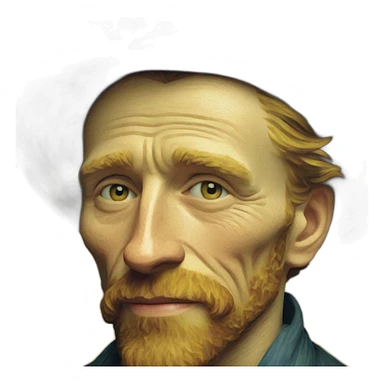 Vincent Van Gogh Smiling emoji sticker