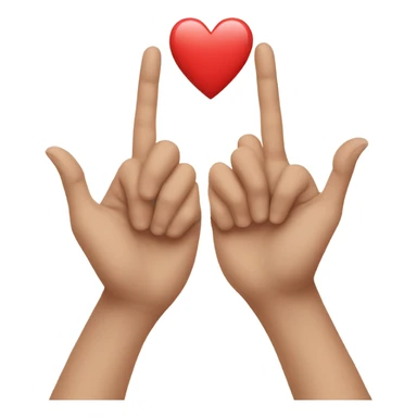 Hands and heart sticker