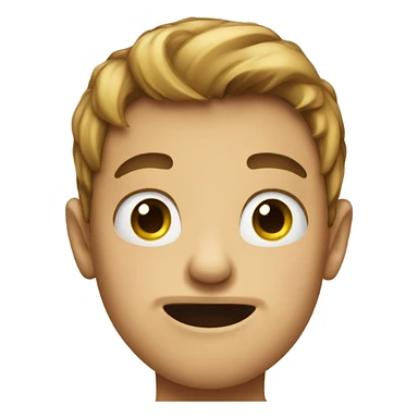 A crazy boy face sticker