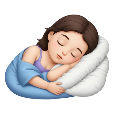 brunette toddler sleeping sticker