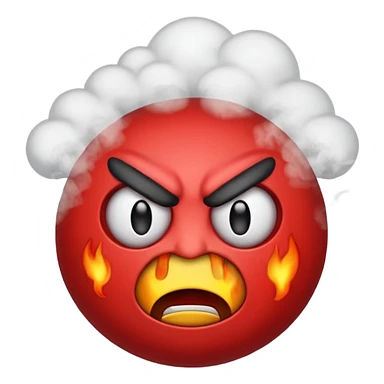 furious emoji with steam coming out of ears sticker