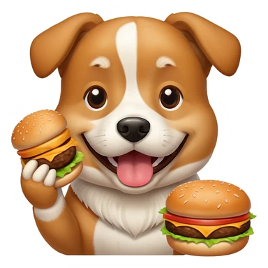 Dog on bueger sticker