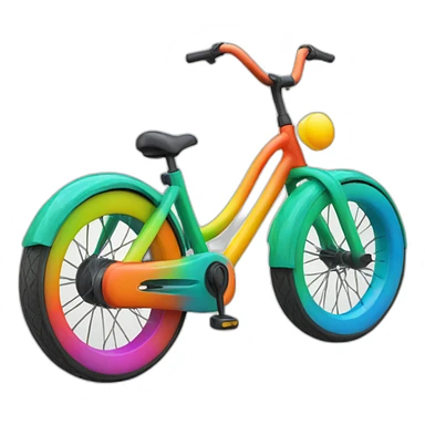 funky fun colorful bike sticker