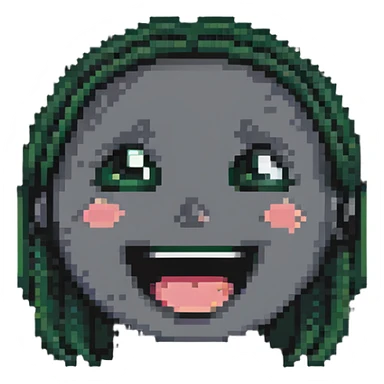 sad but laughing face sticker