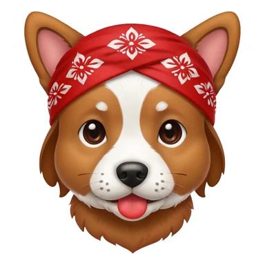 dog with wearing red bandana sticker