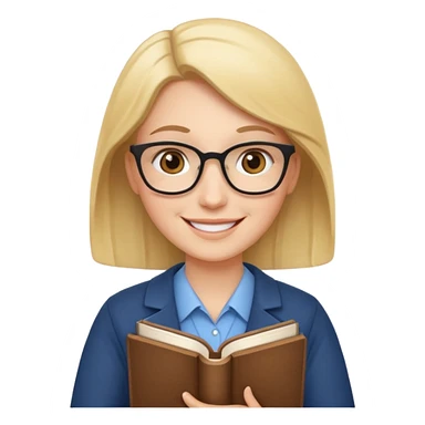 Teacher with a book  sticker