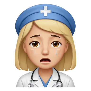 Nurse crying sticker