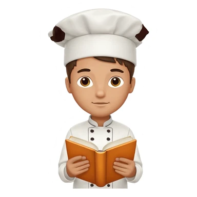 chef reading book sticker