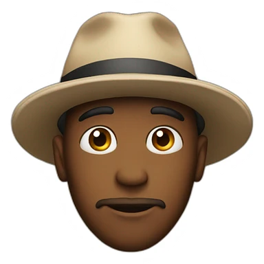 guy with hat curious sticker