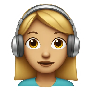 a person with a heart in her eyes wearing headphone sticker