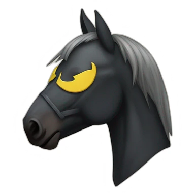 horse dressed as batman sticker