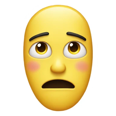 Yellow emoji heart eyes with a frown sticker