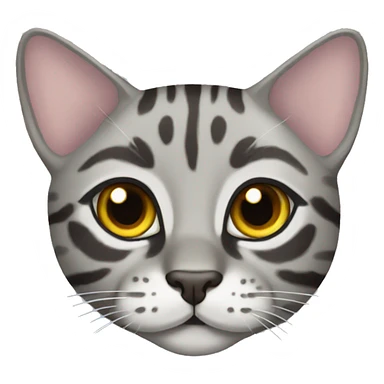 Grey Bengal cat sticker