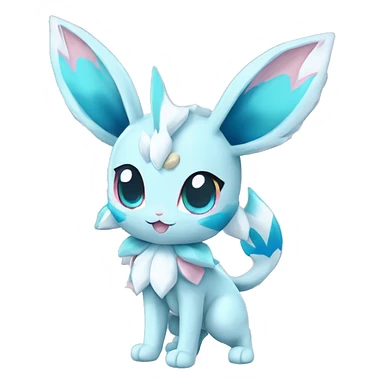 Kawaii Chibi Sylveon-Glaceon-Vaporeon-Pokémon full body sticker