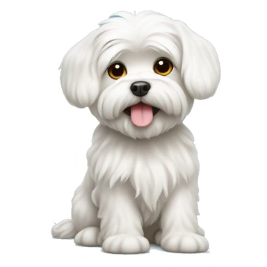 a cute maltese dog  sticker